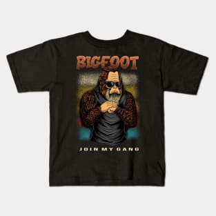 Bigfoot gangster character Kids T-Shirt